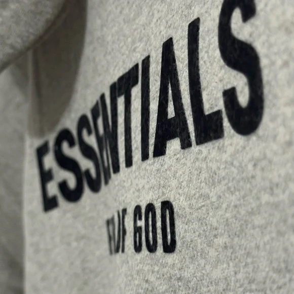 Essentials Dark Oatmeal Hoodie - Picture 4 of 7